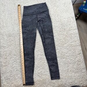 Lululemon Align High Rise Pants Black White Geometric Print Size 4